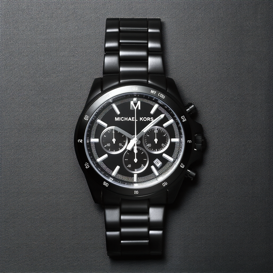 Michael Kors Everest Chronograph Black Dial Black Silicone Mens Watch MK8366
