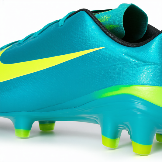 Nike Womens Tiempo Legend V FG Soccer Cleat (Blue Lagoon, Volt) Sz. 6