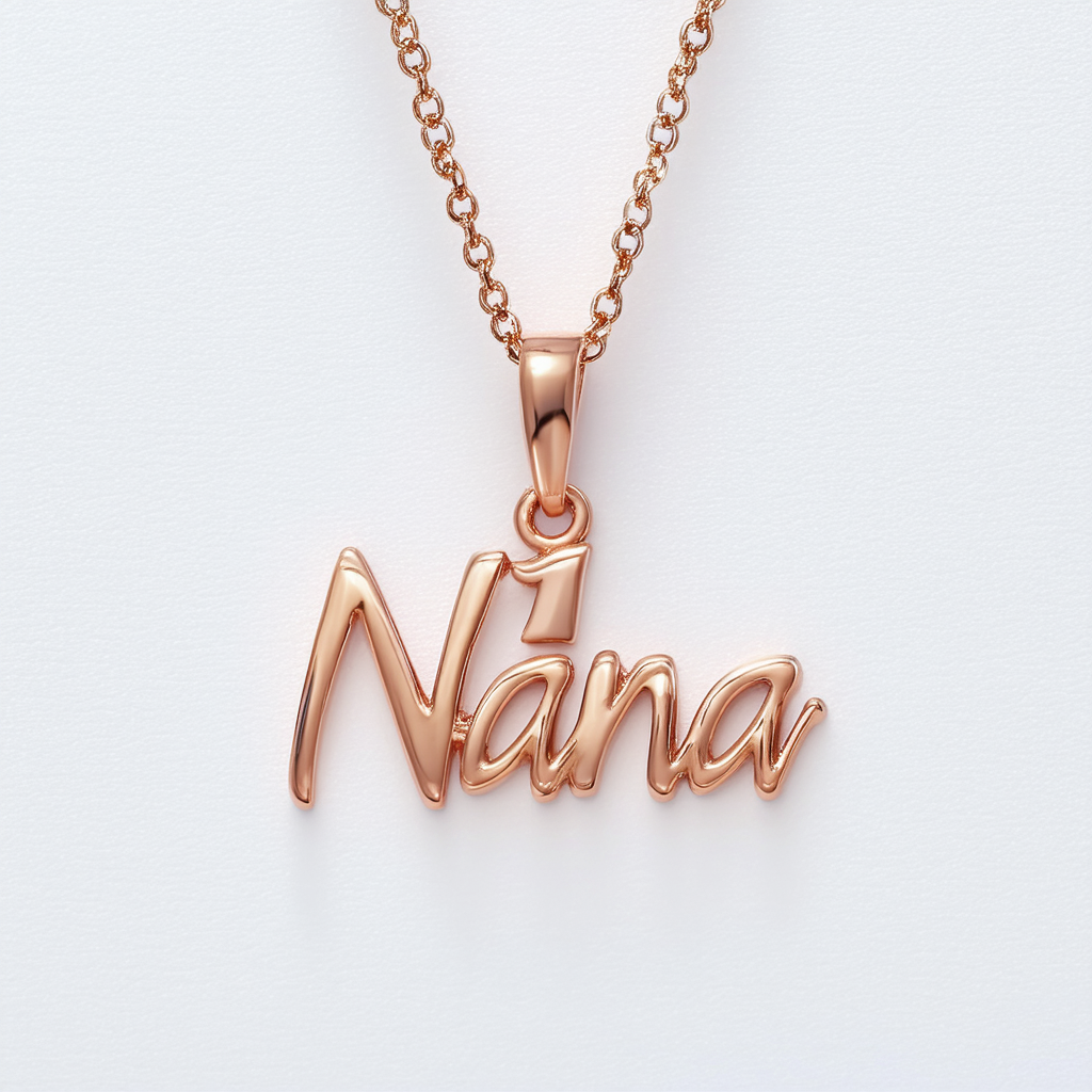 14k Yellow and Rose Gold "#1 Nana" Pendant