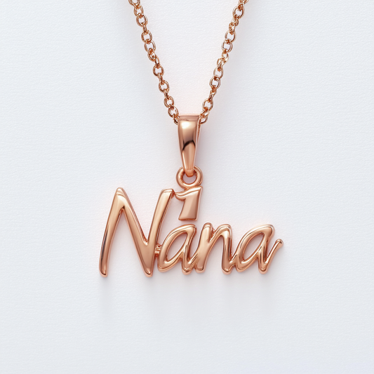 14k Yellow and Rose Gold "#1 Nana" Pendant