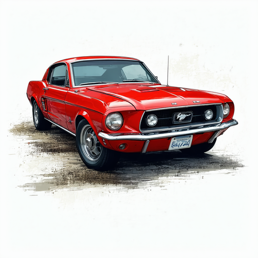 1968 Mustang Fastback Red Musclecar Gift T Shirt