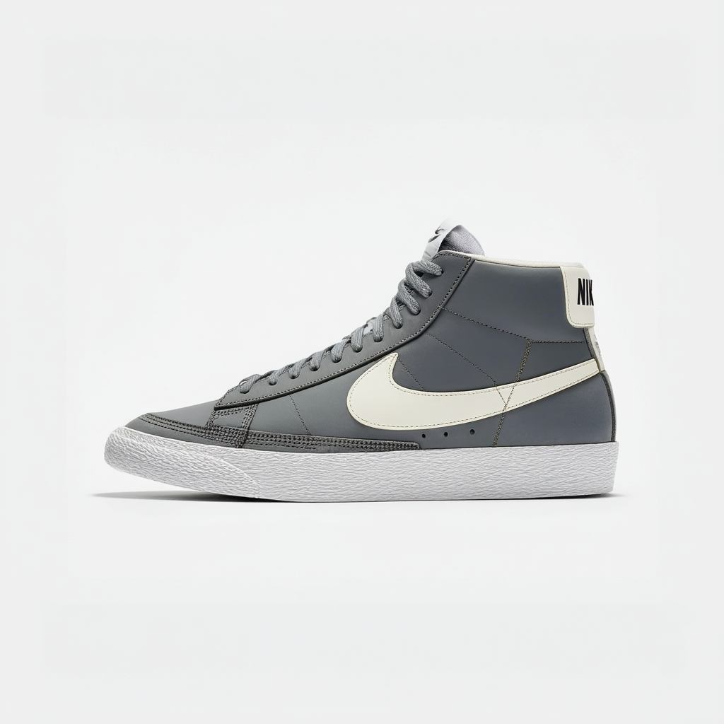 NIKE Blazer Mid Premium Men's Shoes Medium Grey/Sail 429988-003