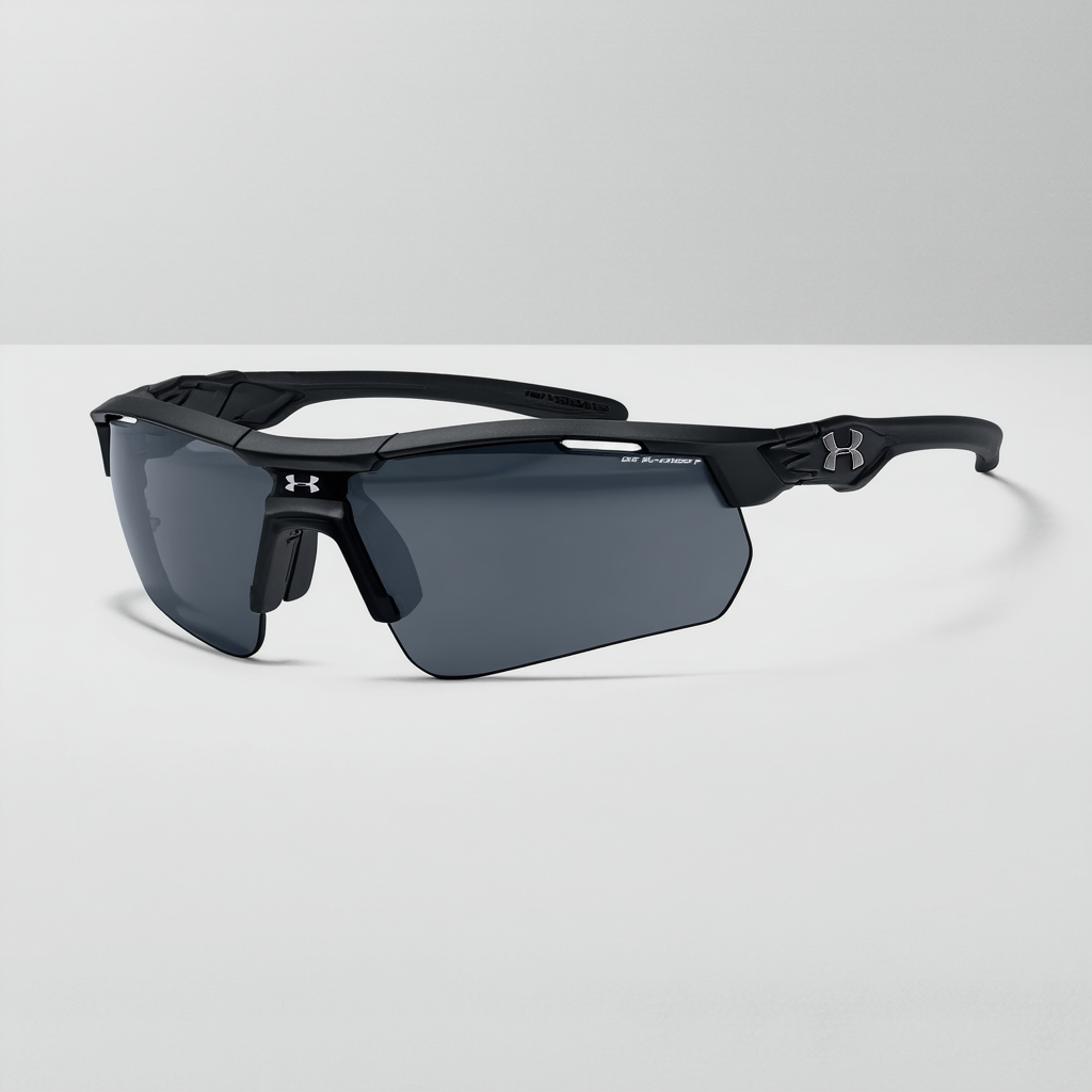 Under Armour Shock Wrap Sunglasses, Matte Black/Gray, L