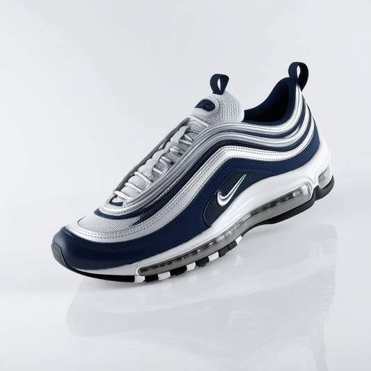 NIKE Women Air Max 97 Premium EM color: metallic siver/obsidian/polar 554668-041
