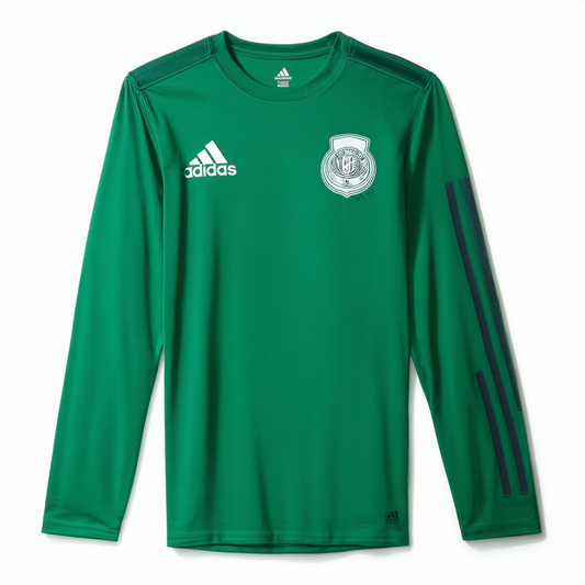 adidas Amplifier Long Sleeve Badge of Sport Tee Men's, Green, Size S