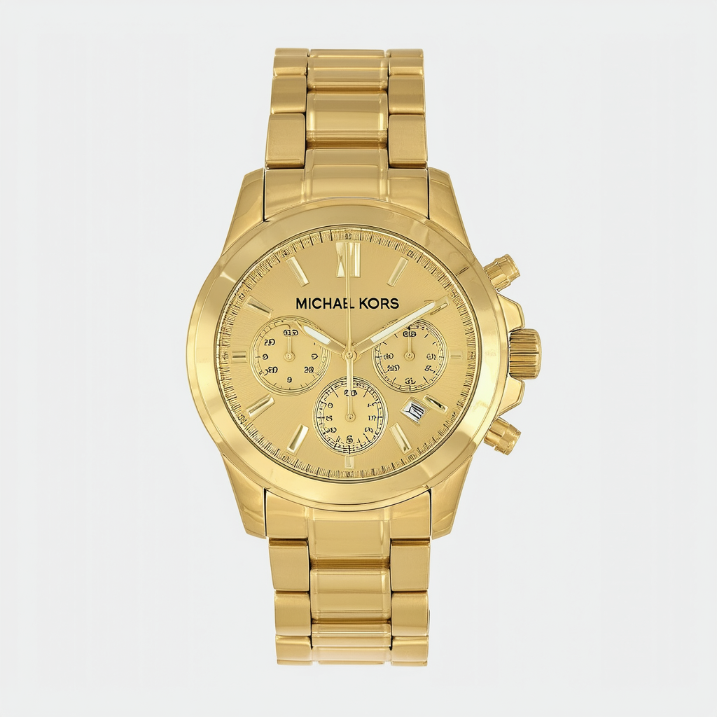 Michael Kors MK5438 Mens Jet Set Gold Plated Chronograph Watch