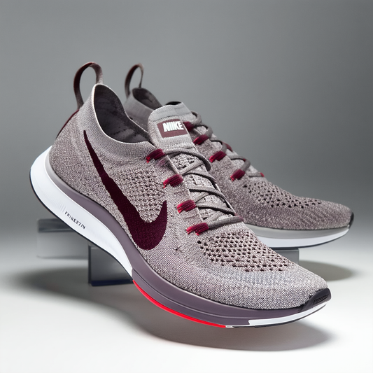 Nike Women's Free RN Flyknit 2017 Running Shoe Taupe Grey/Port Wine-Solar RED 6.5