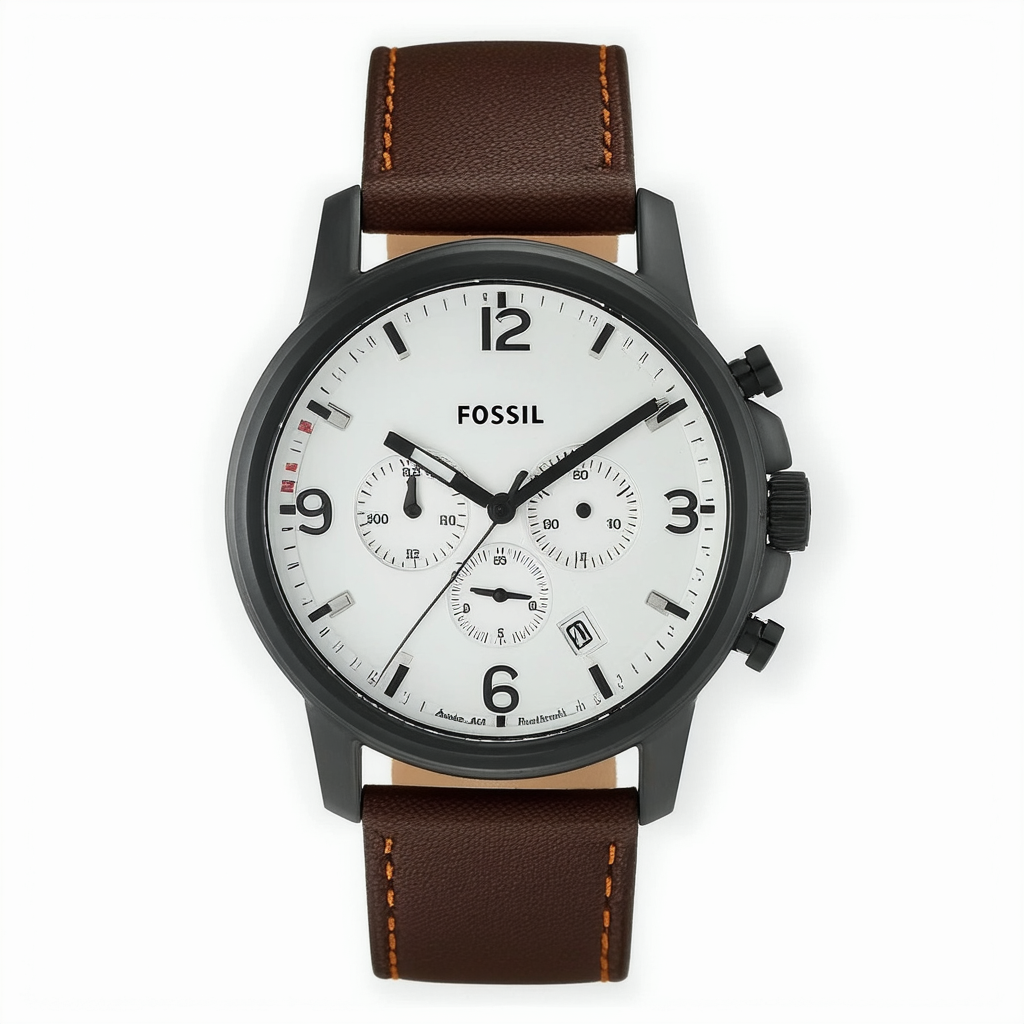 Fossil Men's FS5477 Rutherford Analog Display Quartz Black Watch