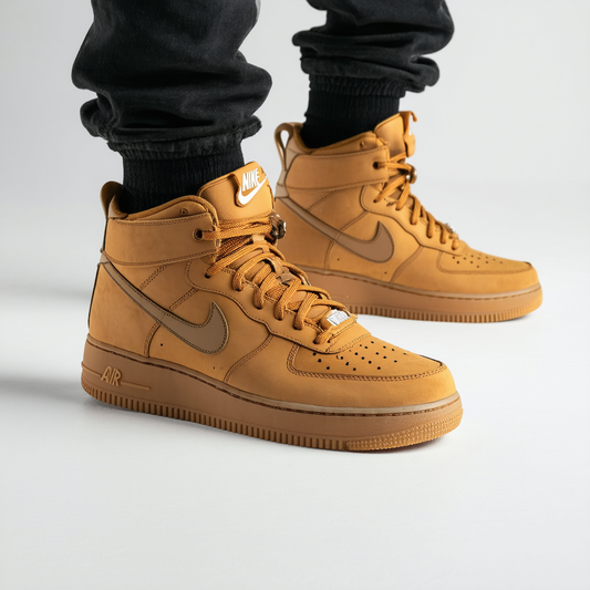 NIKE Air Force 1 Duckboot AF1 Mens Hi Top Boots 444745 202 Grain Starfish One Sneakers Trainers