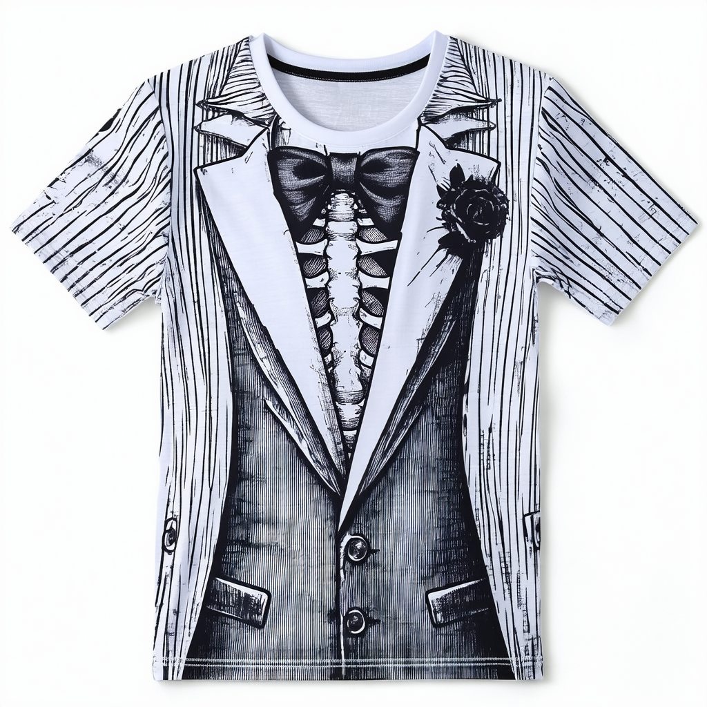 Threadrock Big Boys' Skeleton Tuxedo Youth T-Shirt