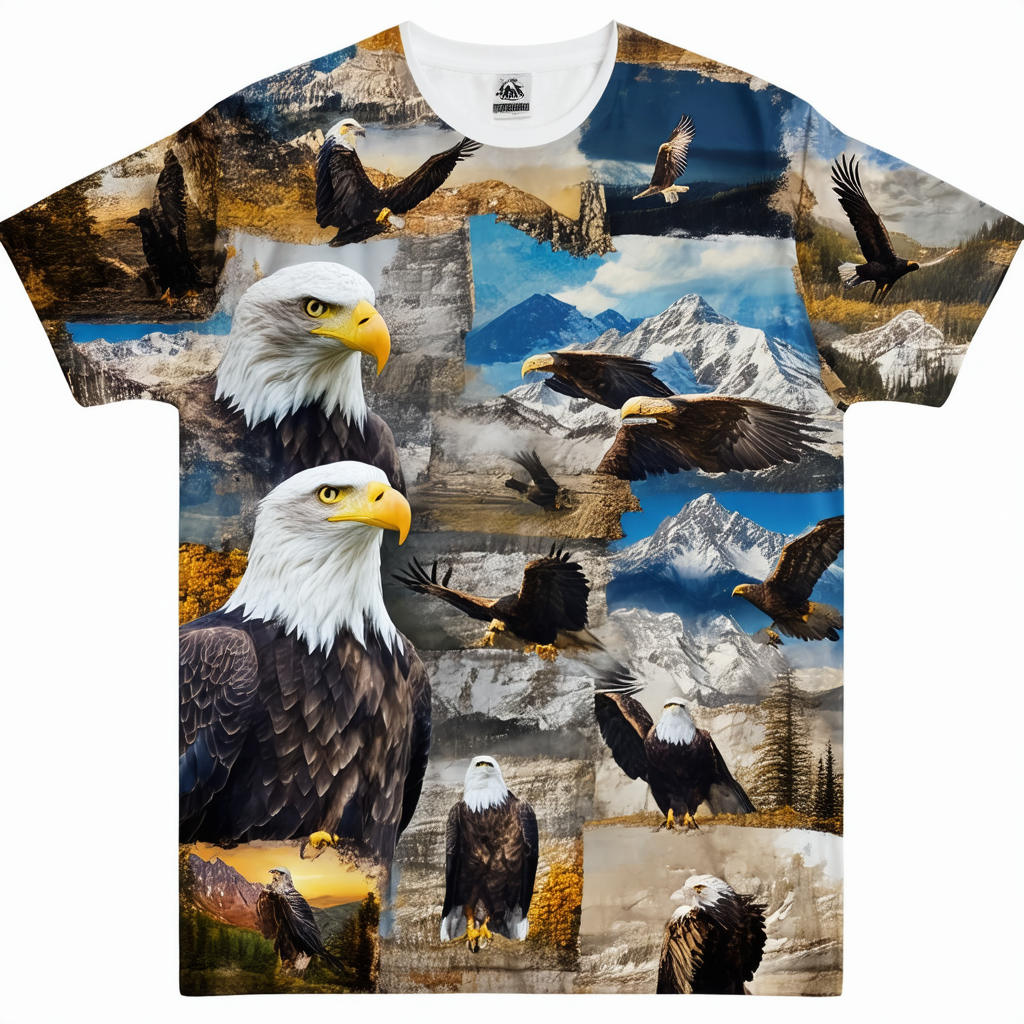The Mountain Eagle Collage Mens T-shirt