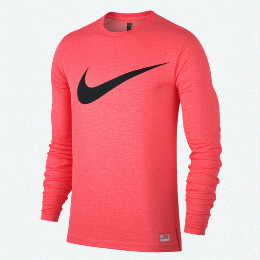 Nike Swoosh Logo Printed Air Long Sleeve Men's T-Shirt Red/Black 805017-657