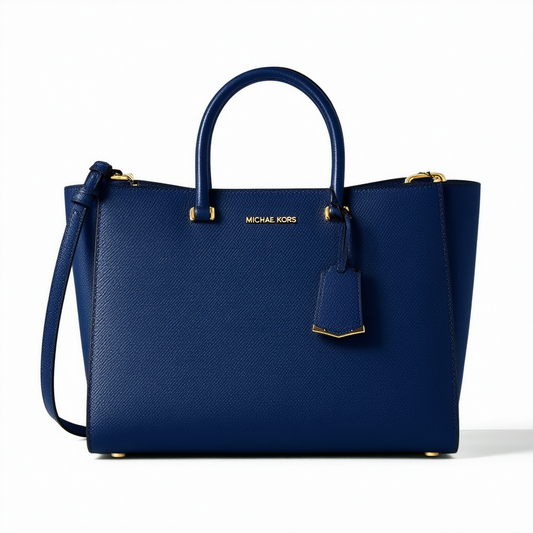 Michael Kors Handbag Navy Large Bedford