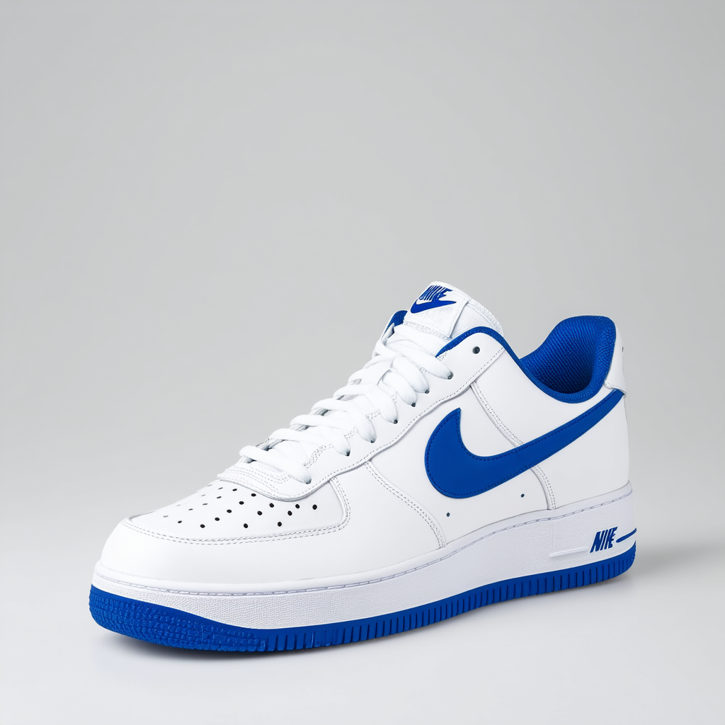Nike Lunar Force 1 Fuse Leather Men Shoes White/Challenge Red/Game Royal 599839-100