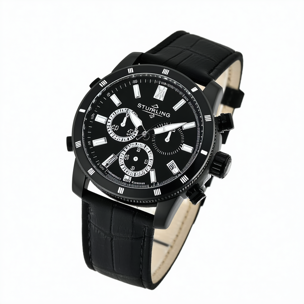 Stuhrling Original Men's 3266.01 Vector Date Black