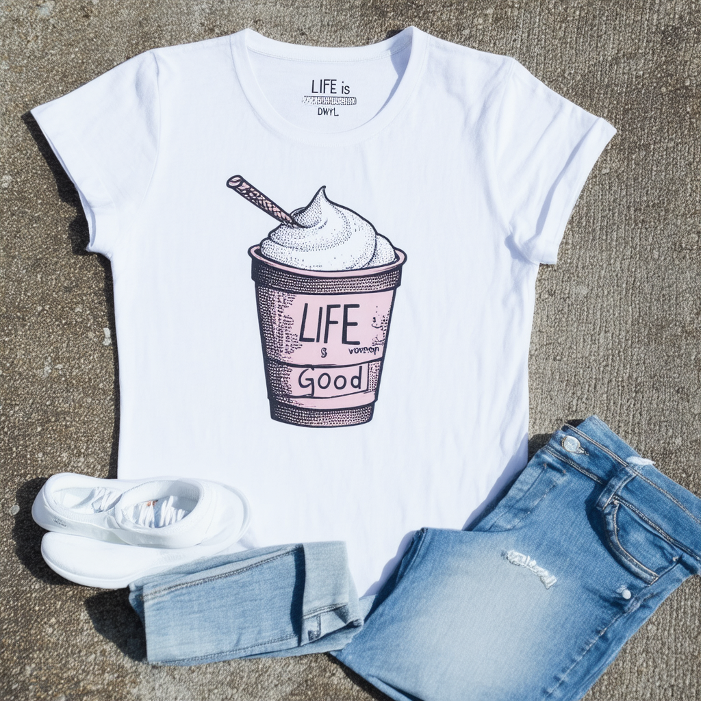Life is Good Women's Creamy Scoop DWYL Tee