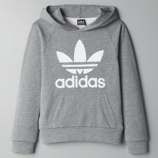 adidas Girls' Long Sleeve Hooded Graphic Tee