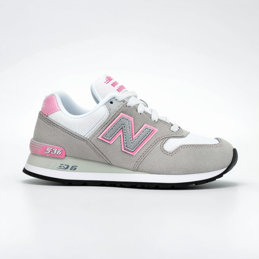 New Balance Women's 536 (sz. 09.5, White/Pink/Silver)