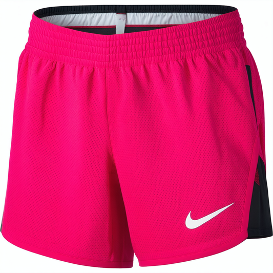 NIKE TEMPO SHORT WOMENS 455912-613 (S, CHERRY-PINK/BLACK/WHITE)