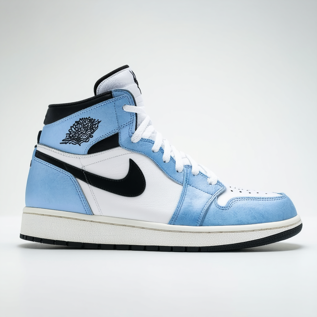 Nike Air Jordan 1 Retro OG '94 Men Sneaker White/DK Powder Blue/Black 631733-106