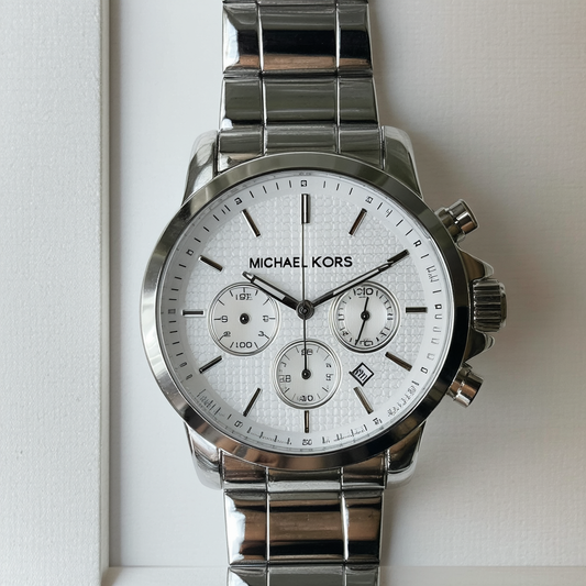 Michael Kors Women's Wren Chronograph Black Stainless Steel Watch