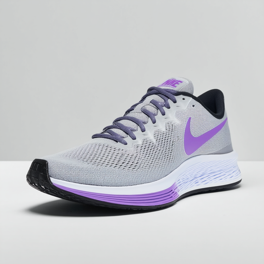 NIKE Women's Lunarglide +3 454315 050 Cool Grey Pure Purple Platinum Sneakers
