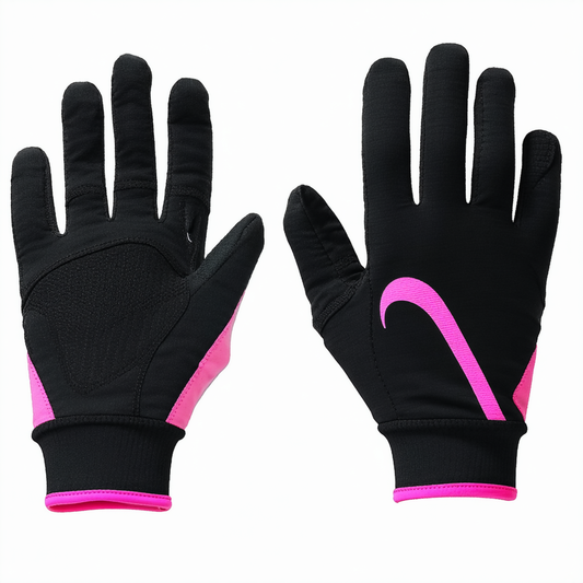 Nike Women's Lightweight Tech Running Gloves-Black/Pink-Medium