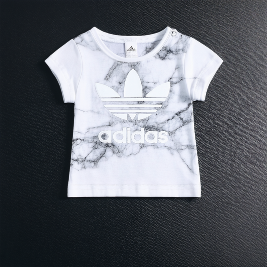 adidas Originals Baby Girls' Marble Trefoil Tee