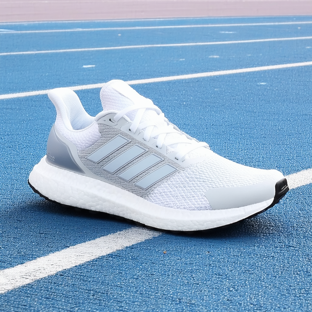 adidas Men's Attune CC Running Shoe,White/Silver/Blue,8.5 M