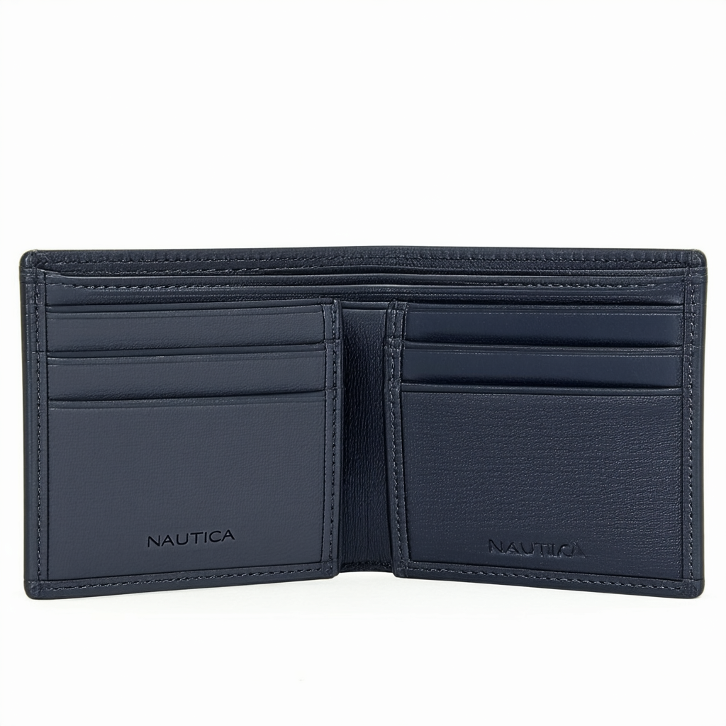 Nautica Men's Crunch Passcase Wallet with Removable Card Holder