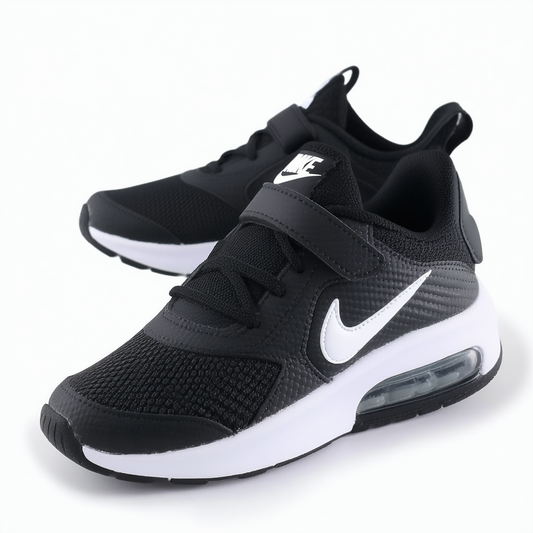 Nike Unisex-Kid's Air Max Oketo Pre School Velcro Sneaker, Black/White, 2Y Regular US Little Kid