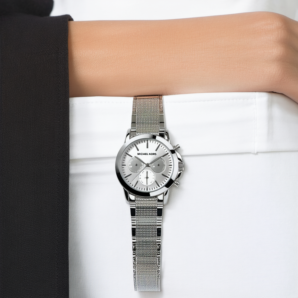 Michael Kors Women's Slim Runway Stainless Steel Bracelet Watch 42mm Mk3291