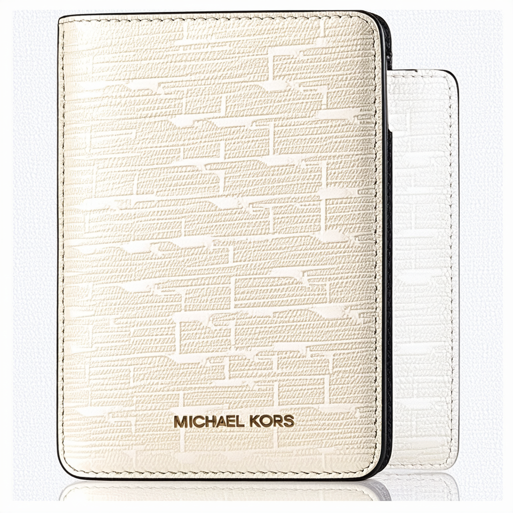 Michael Kors Large Multifunction Vanilla Logo Phone Case