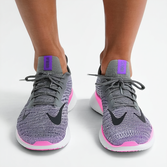 NIKE Women's Free TR Focus Flyknit Running Shoes (9 B(M) US, Cool Grey/Hyper Violet)