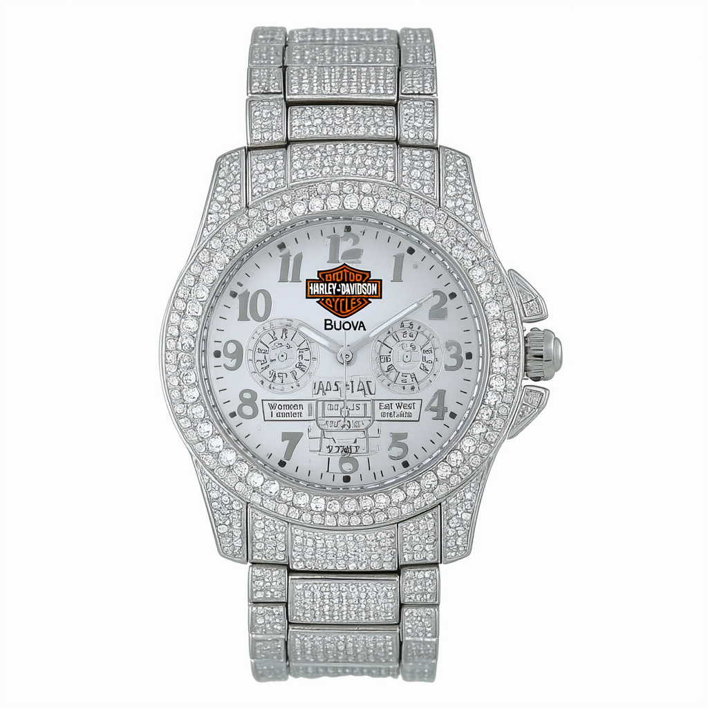 Harley-Davidson Women's Bulova East-West Bling Wrist Watch 76L157