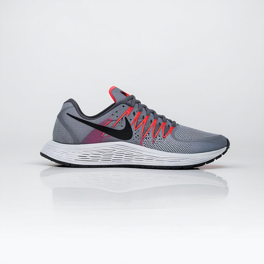 NIKE Mens Lunarglide+ 4 Grey Crimson 524977-084