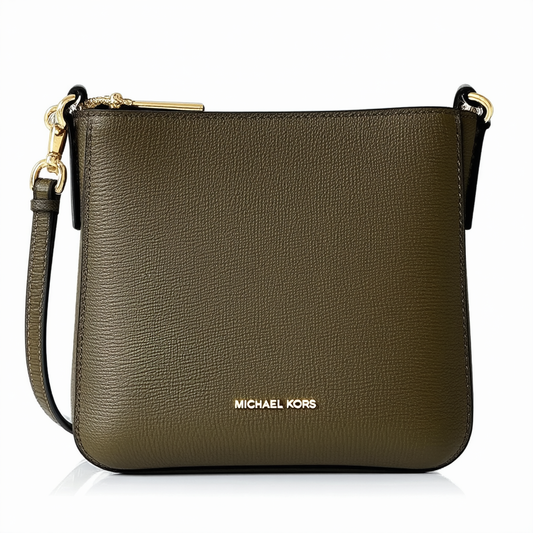 NEW AUTHENTIC MICHAEL KORS BEDFORD SMALL CROSSBODY LEATHER BAG (Olive)