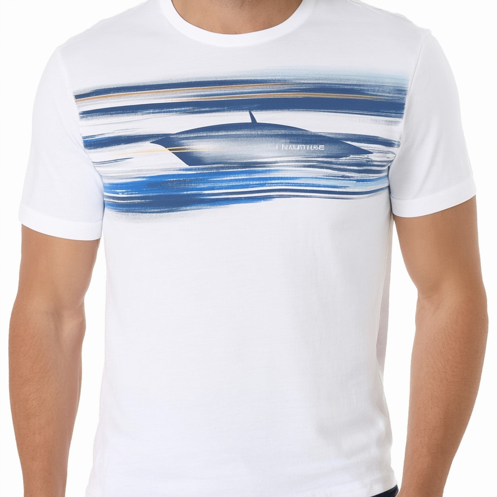 Nautica Men's Short Sleeve Signature Graphic Crewneck T-Shirt