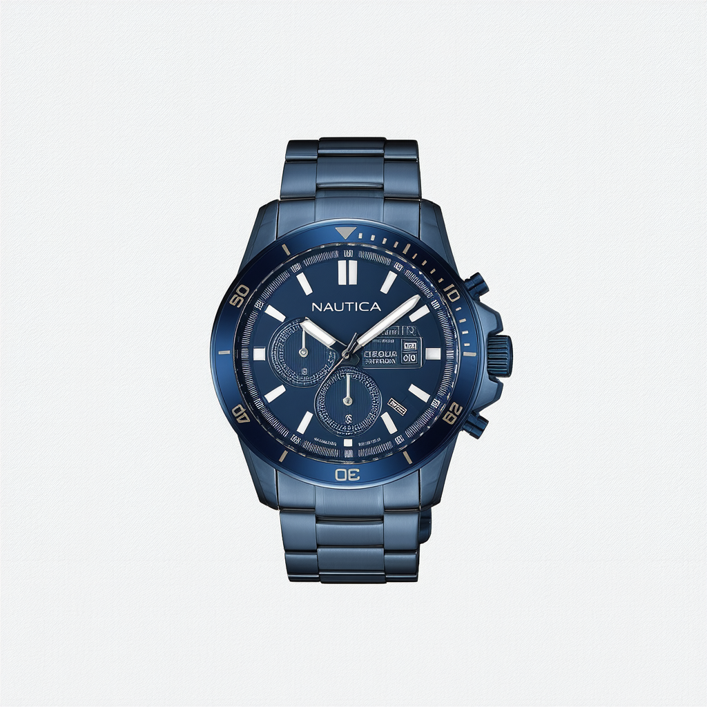 Nautica Men's NAD17508G NST 19 Analog Display Japanese Quartz Blue Watch