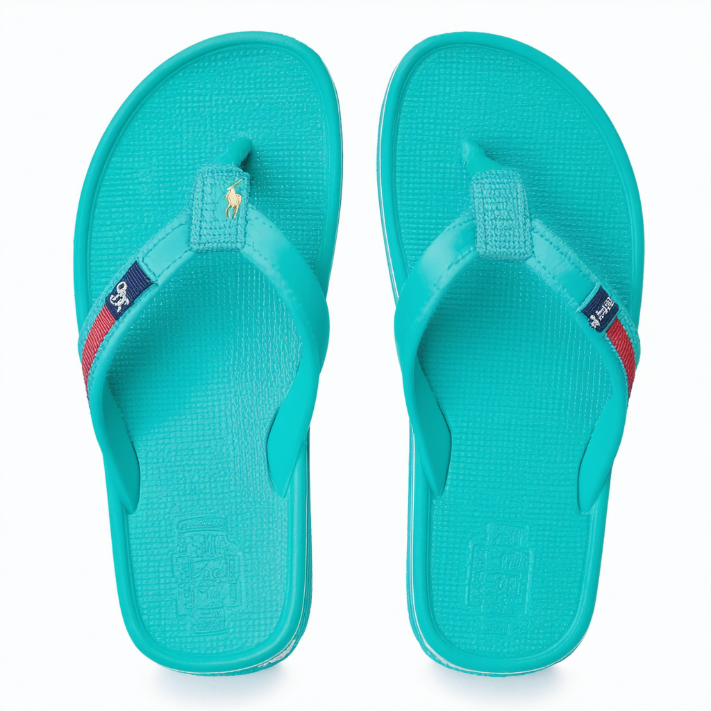 Polo Ralph Lauren Kids Kids' Lia Turquoise Sportbuck Flip Flop
