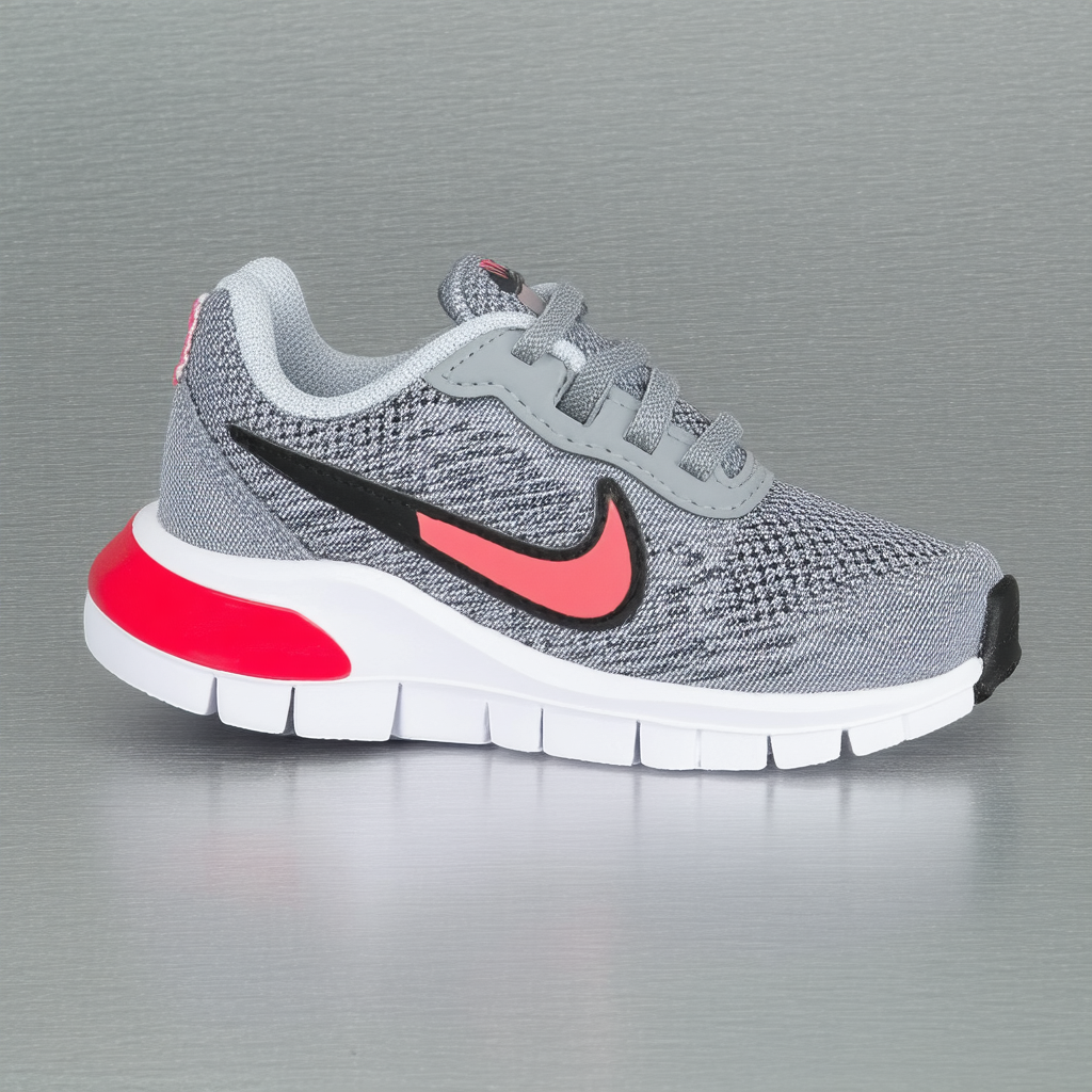 Nike Toddlers Flex Supreme TR 2 (TDV) Wolf Grey/Black/White/Lt Crmsn Training Shoe 6 Infants US
