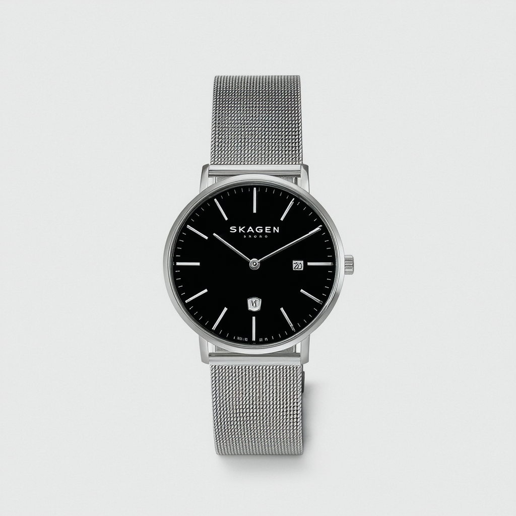 Skagen Men's 890XLSLM Stainless Steel Black Dial Watch