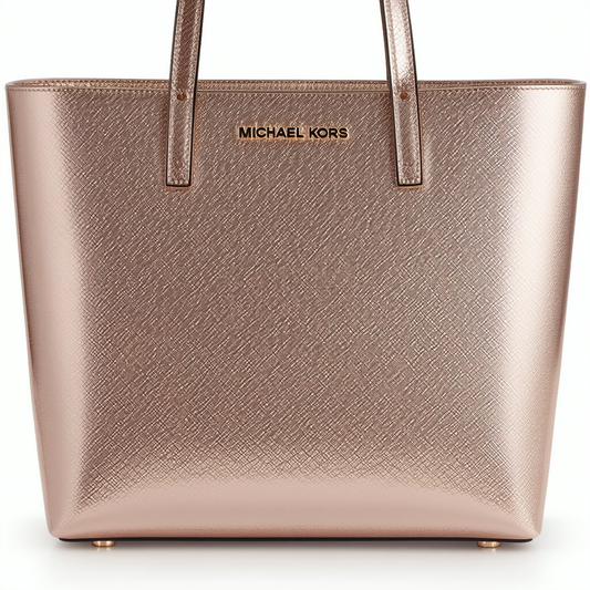 Michael Kors Jet Set Item North South Tote in Rose Gold PVC