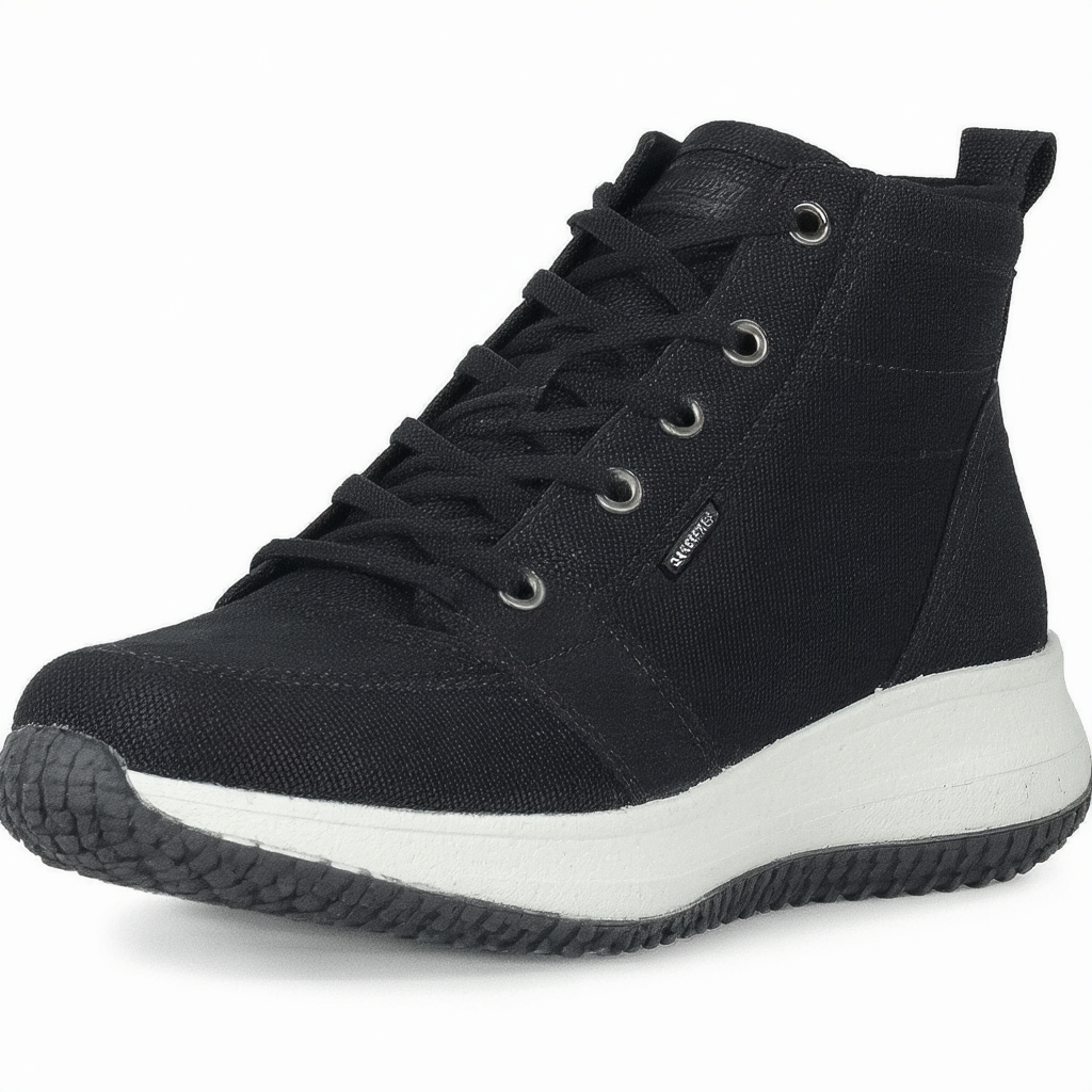 Skechers Women's Madison AVE-Street Smart Sneaker, BLACK, 8 M US