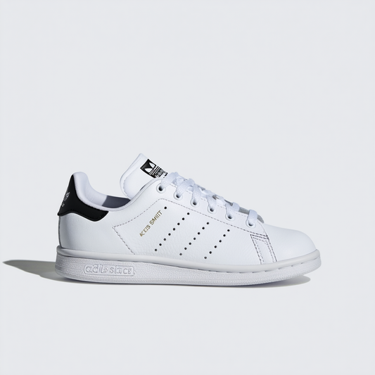 adidas Originals Kids' Stan Smith Sneaker, White/White/Black, 5 M US