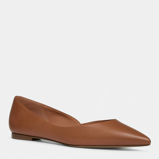NINE WEST Footwear Women's Akeelah Leather Pointed Toe Flat