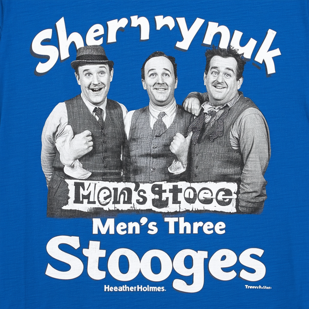 Trevco Men's Three Stooges Shernyuk Holmes Heather Adult T-Shirt