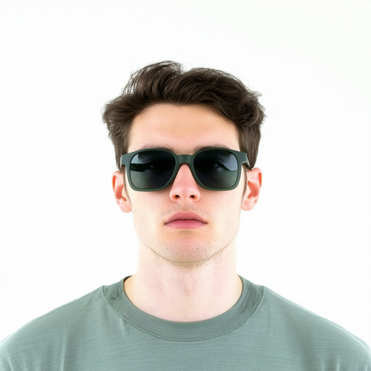 Nike EV1021-330 Essential Navigator Sunglasses (Frame Dark Grey Lens), Matte Seaweed/Black