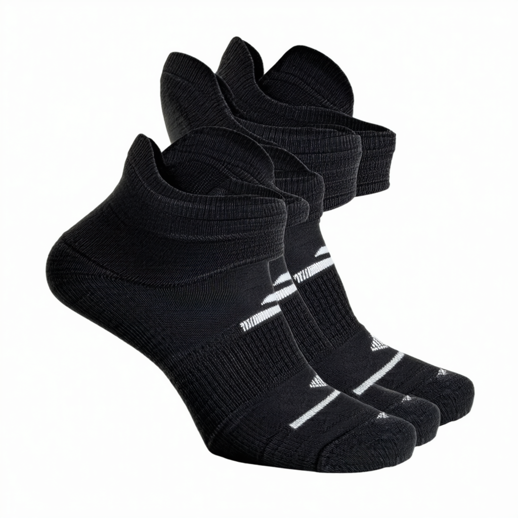 Adidas Men's Climalite Socks Low Cut Sport Cushioned - BLACK (6-Pack) Shoe Size 6-12