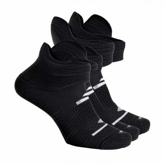 Adidas Men's Climalite Socks Low Cut Sport Cushioned - BLACK (6-Pack) Shoe Size 6-12
